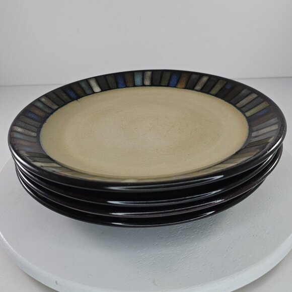 Vallejo Blue Sonoma Home Life & Style Mosaic Tile Set 4 Salad Plates 8.25" *Flaw - Picture 3 of 10